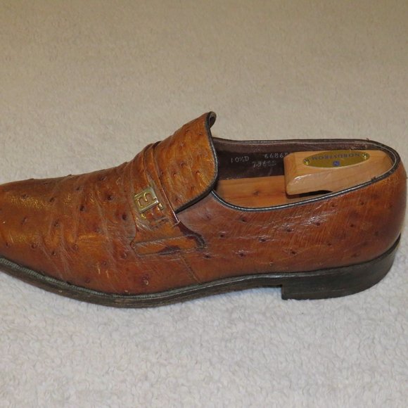 Footjoy Brown Ostrich Leather Loafers 73668 10.5 D main image 9